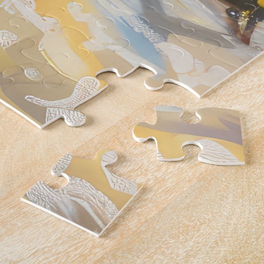 Chihuahua Dog Riding Motorrad Weihnachten Puzzle (Seite)