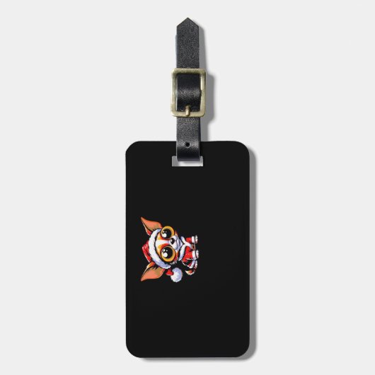 Chihuahua Dog Santa Classic T-Shirt Gepäckanhänger (Vorderseite vertikal)