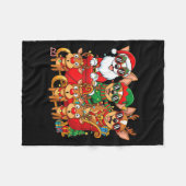 Chihuahua Dog Santa Reindeer Elf Christmas Womens Fleecedecke (Vorderseite (Horizontal))