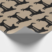 Chihuahua Dog Silhouette Geschenkpapier (Ecke)
