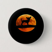 Chihuahua Dog Silhouette Moon chiwawa Lover Classi Button (Vorderseite)