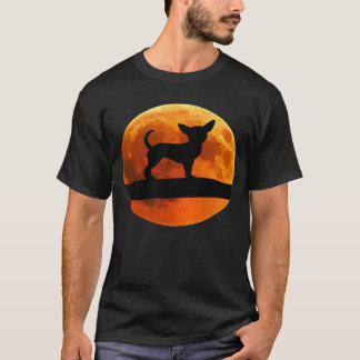 Chihuahua Dog Silhouette Moon chiwawa lover Classi T-Shirt