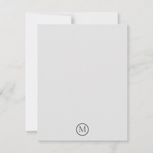 Chihuahua Dog Spring Flowers Monogram Mitteilungskarte (Rückseite)