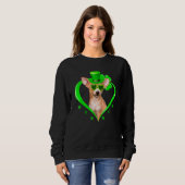 Chihuahua Dog St Patrick S Day Kleeblatt Kostüm Sweatshirt (Vorne ganz)