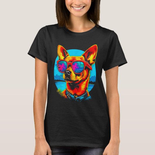 Chihuahua Dog Sunglasses T-Shirt (Vorderseite)