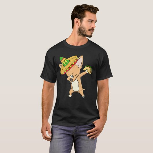Chihuahua Dog Taco Dabbing Cinco de T-Shirt (Vorne ganz)