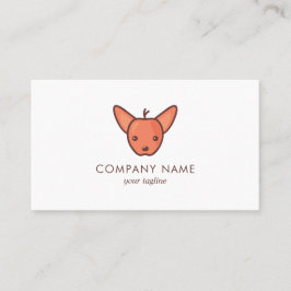 Chihuahua Dog und Apple Visitenkarte