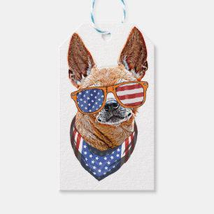Chihuahua Dog USA Unabhängigkeit 4. Juli Geschenkanhänger