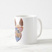 Chihuahua Dog USA Unabhängigkeit 4. Juli Kaffeetasse (VorderseiteRechts)