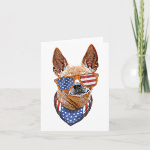 Chihuahua Dog USA Unabhängigkeit 4. Juli Karte