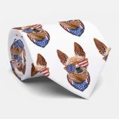 Chihuahua Dog USA Unabhängigkeit 4. Juli Krawatte (Gerollt)
