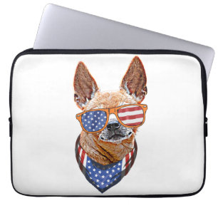 Chihuahua Dog USA Unabhängigkeit 4. Juli Laptopschutzhülle