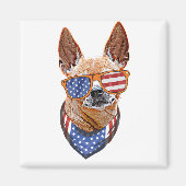 Chihuahua Dog USA Unabhängigkeit 4. Juli Magnet (Vorne)
