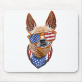 Chihuahua Dog USA Unabhängigkeit 4. Juli Mousepad (Vorne)