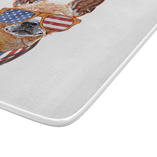 Chihuahua Dog USA Unabhängigkeit 4. Juli Schneidebrett (Ecke)