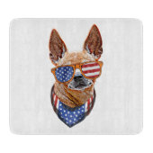 Chihuahua Dog USA Unabhängigkeit 4. Juli Schneidebrett (Vorderseite)