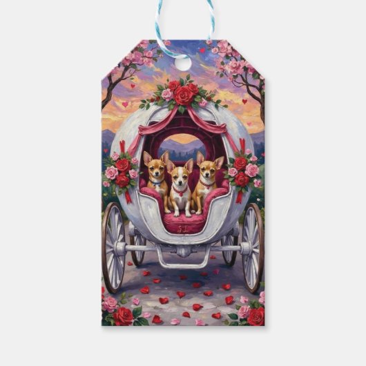 Chihuahua Dog Valentine's Day Geschenkanhänger (Vorderseite)