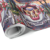 Chihuahua Dog Valentine's Day Geschenkpapier (Rolleneckpunkt)