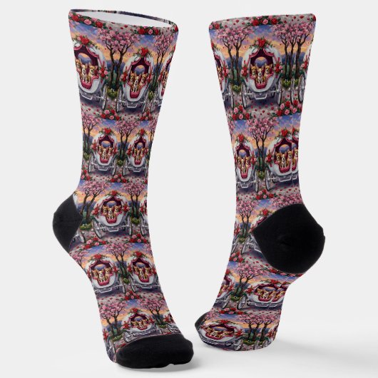 Chihuahua Dog Valentine's Day Socken (Gewinkelt)