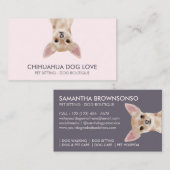 Chihuahua Dog Visitenkarte (Vorne/Hinten)