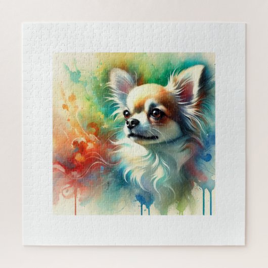 Chihuahua Dog Watercolor 200724AREF101 - Watercolo Puzzle (Vertikal)
