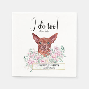 Chihuahua Dog Wedding Cocktail Napkins Serviette