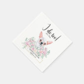 Chihuahua Dog Wedding Cocktail Napkins Serviette (Ecke)