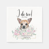 Chihuahua Dog Wedding Cocktail Napkins Serviette (Vorderseite)