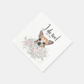Chihuahua Dog Wedding Cocktail Napkins Serviette (Ecke)