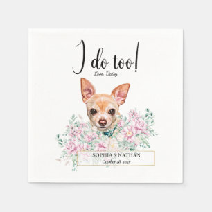Chihuahua Dog Wedding Cocktail Napkins Serviette