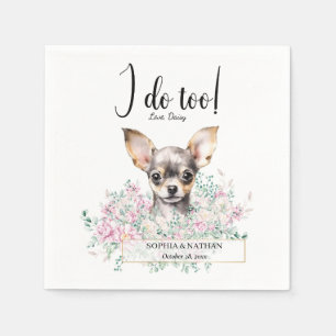 Chihuahua Dog Wedding Cocktail Napkins Serviette