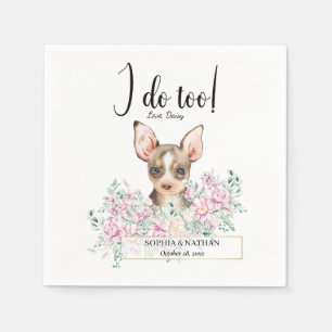 Chihuahua Dog Wedding Cocktail Napkins Serviette