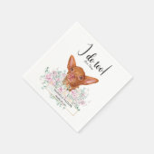 Chihuahua Dog Wedding Cocktail Napkins Serviette (Ecke)