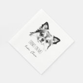 Chihuahua Dog Wedding Napkin Paper Napkin Serviette (Ecke)