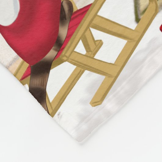 Chihuahua Dog Weihnachten Fleecedecke (Ecke)