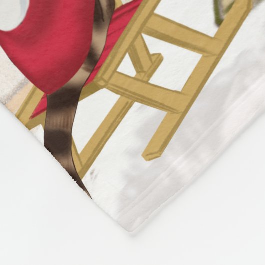 Chihuahua Dog Weihnachten Fleecedecke (Ecke)