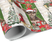 Chihuahua Dog Weihnachten Geschenkpapier (Rolleneckpunkt)