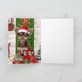 Chihuahua Dog Weihnachten Karte (Innenseite)