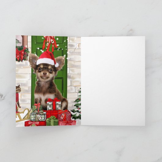Chihuahua Dog Weihnachten Karte (Innenseite)