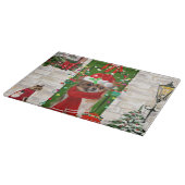 Chihuahua Dog Weihnachten Schneidebrett (Ecke)