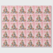 Chihuahua Dog Weihnachten Themed Wrapping Paper Geschenkpapier (Flach)