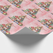 Chihuahua Dog Weihnachten Themed Wrapping Paper Geschenkpapier (Ecke)