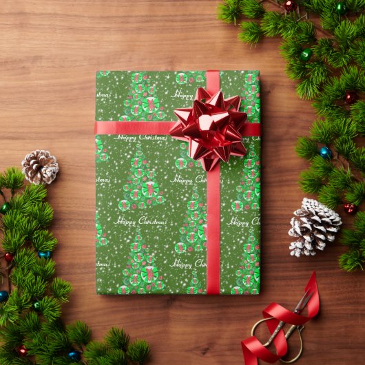 Chihuahua Dog Weihnachtsbaum Holiday Green Geschenkpapier (Feiertagsgeschenk)