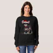 Chihuahua Dog Weihnachtsdekor Xmas Pajamas Sweatshirt (Vorne ganz)