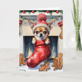 Chihuahua Dog Weihnachtsgrüßen Karte (Vorderseite)