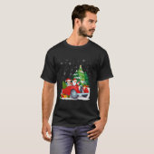 Chihuahua Dog Weihnachtsmannmütze Weihnachtslieder T-Shirt (Vorne ganz)