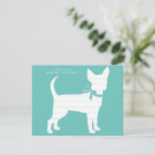 Chihuahua Dog Welpe Danke Karte (Stehend Vorderseite)