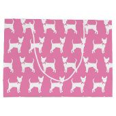 Chihuahua Dog Welppy Grosse Geschenktasche Große Geschenktüte (Rückseite)