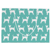 Chihuahua Dog Welppy Grosse Geschenktasche Große Geschenktüte (Rückseite)