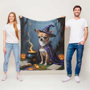 Chihuahua Dog Whimsical Halloween Malerei Fleecedecke